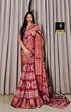 SF 630 By Shubh Kalamkari Print Dola Silk Sarees Wholesale Market In Surat
